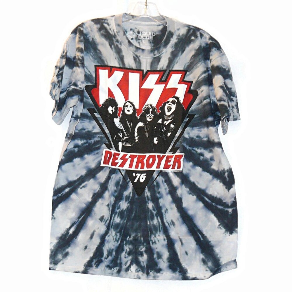 Band T-shirt -KISS Destroyer '76 Tie-Dye Sizes L, XL, 2XL